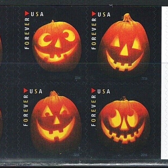 USPS Other - Mint US Jack o Lanterns Booklet Pane of 20